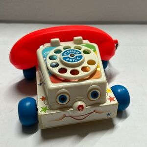 Vintage Fisher Price CHATTER BOX TELEPHONE PHONE PULL TOY
